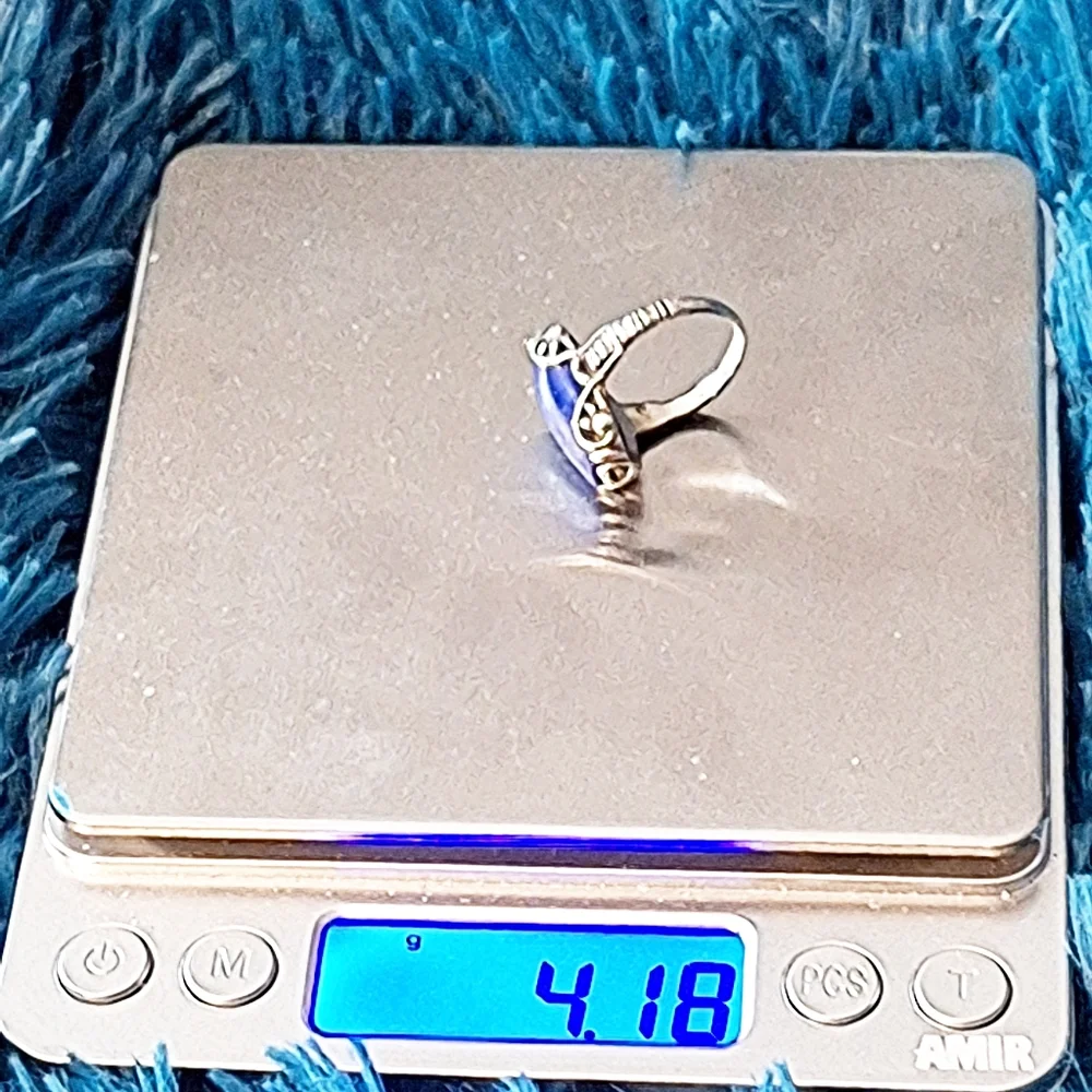 ✨️Lapis Lazuli Sterling Silver Filigree MCM Gorgeus Ring Size 6.25-6.5!